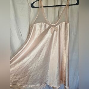 Vintage Scaasi Ivory Satin Sheer Babydoll Nightgown Teddy Lingerie